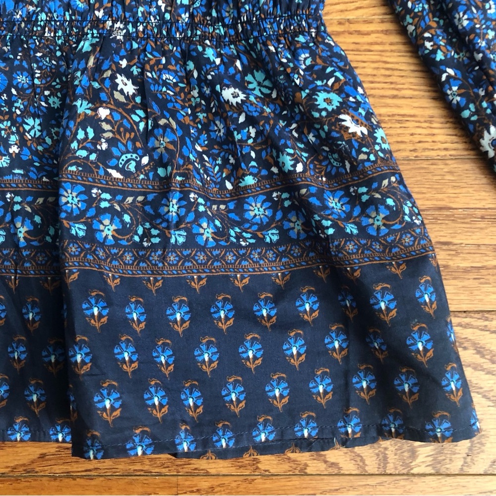 Vineyard Vines Fenwick Paisley Floral Smocked Blue Silk Top Women’s Size M NWOT - Picture 6 of 13